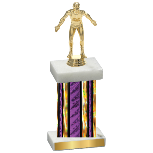 Single Purple Glacier Wrestling Trophy