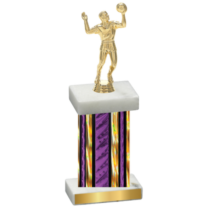 Single Purple Glacier Volleyball Trophy