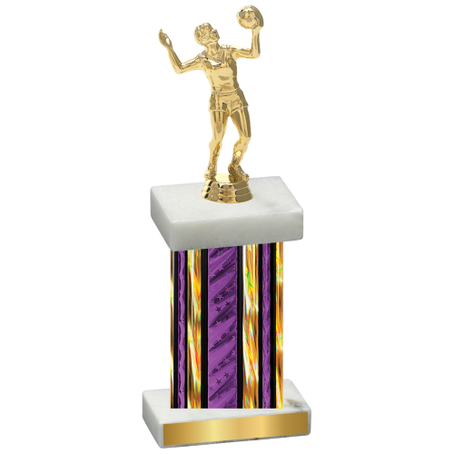 Single Purple Glacier Volleyball Trophy