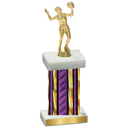 Single Purple Glacier Volleyball Trophy