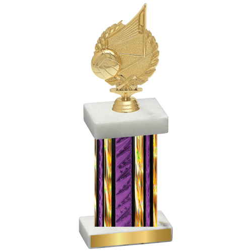 Single Purple Glacier Volleyball Trophy