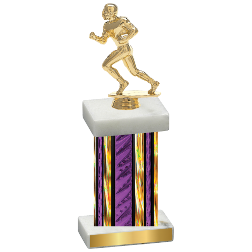 Single Purple Glacier Football Trophy