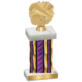Single Purple Glacier Cheerleading Trophy