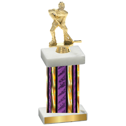 Single Purple Glacier Hockey Trophy