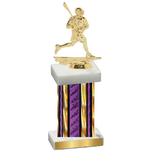 Single Purple Glacier Lacrosse Trophy