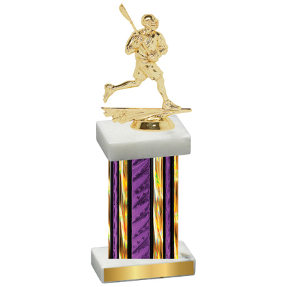 Single Purple Glacier Lacrosse Trophy