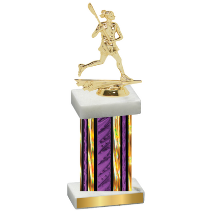 Single Purple Glacier Lacrosse Trophy