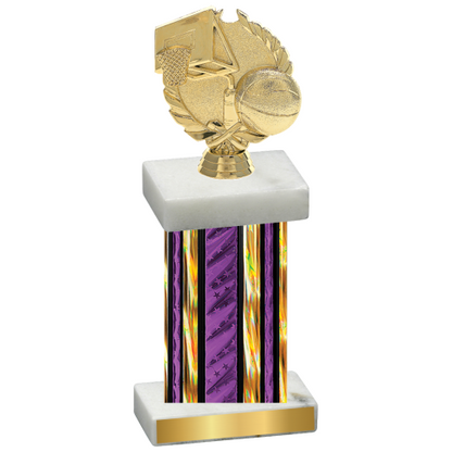 Single Purple Glacier Basketball Trophy