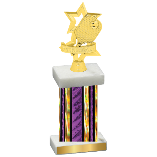 Single Purple Glacier Pickleball Trophy