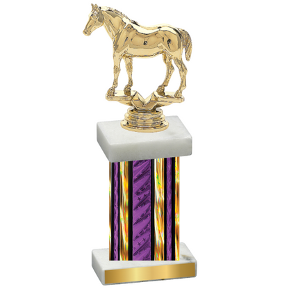 Single Purple Glacier Horses Trophy