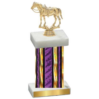 Single Purple Glacier Horses Trophy