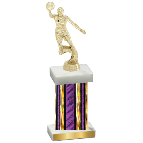 Single Purple Glacier Basketball Trophy