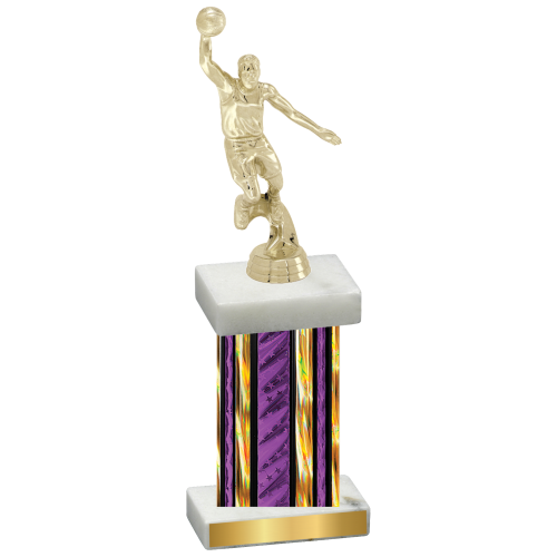 Single Purple Glacier Basketball Trophy