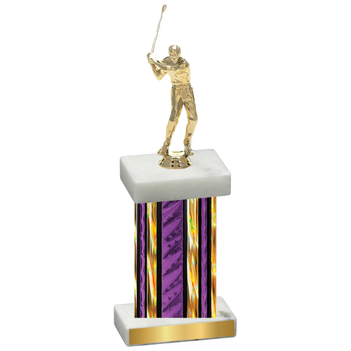 Single Purple Glacier Golf Trophy