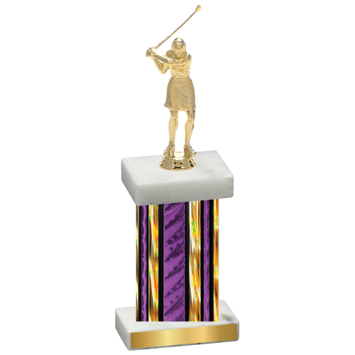 Single Purple Glacier Golf Trophy