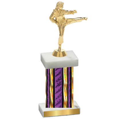 Single Purple Glacier Karate Trophy