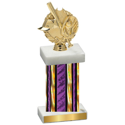 Single Purple Glacier Baseball Trophy