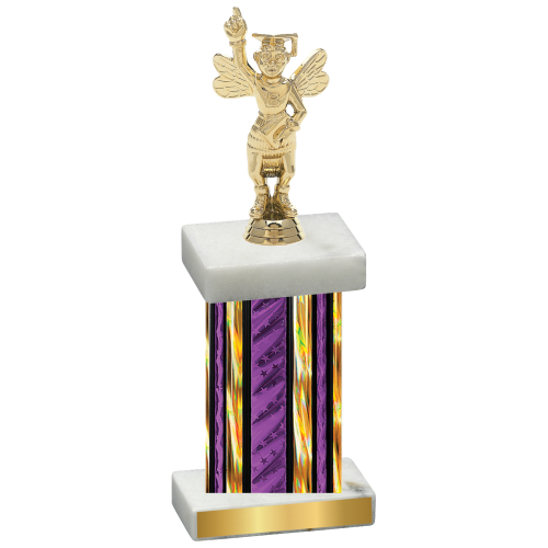 Single Purple Glacier Academics Trophy