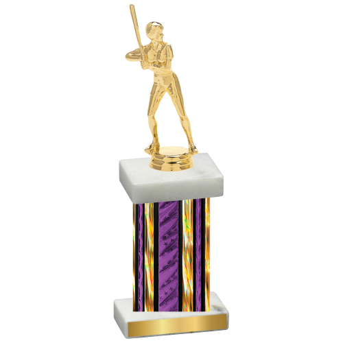 Single Purple Glacier Softball Trophy