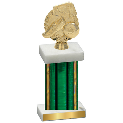 Single Green Glacier Soccer Trophy