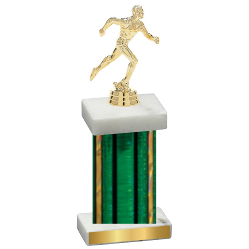 Single Green Glacier Running Trophy