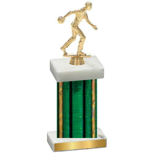 Single Green Glacier Bowling Trophy