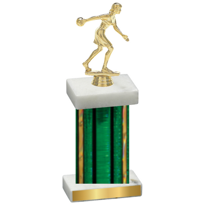 Single Green Glacier Bowling Trophy