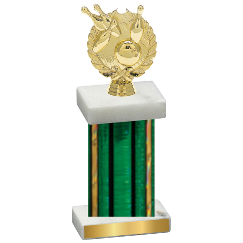 Single Green Glacier Bowling Trophy