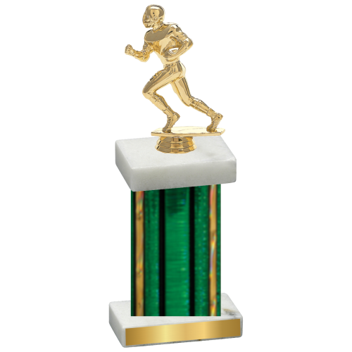 Single Green Glacier Football Trophy