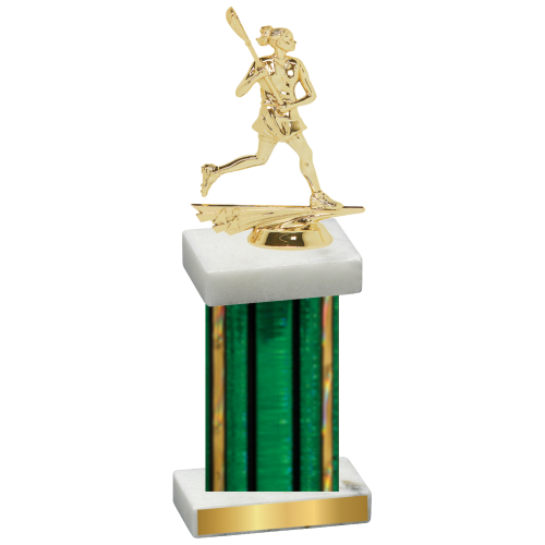 Single Green Glacier Lacrosse Trophy