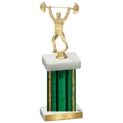 Single Green Glacier Weights Trophy