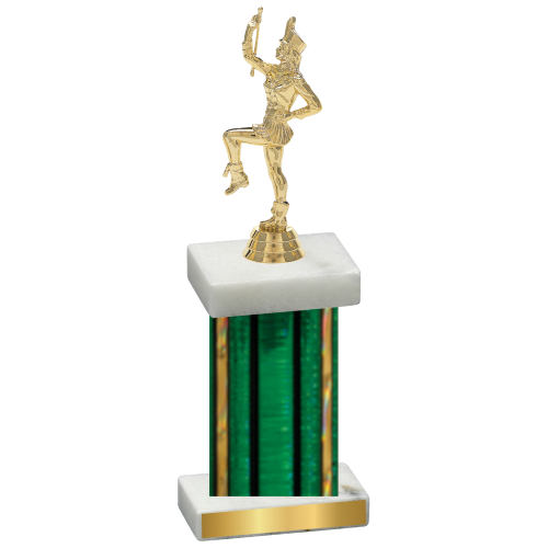 Single Green Glacier Majorette Trophy