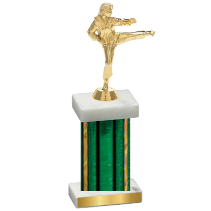 Single Green Glacier Karate Trophy