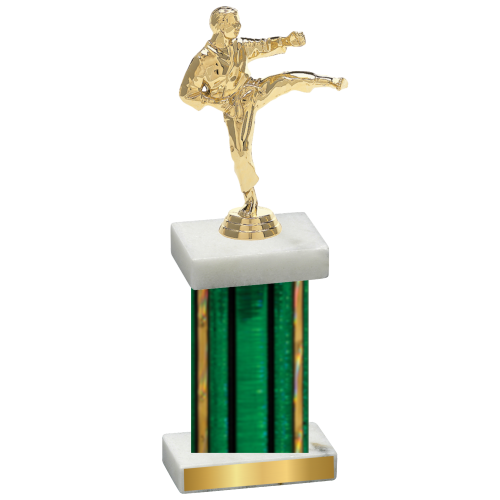 Single Green Glacier Karate Trophy