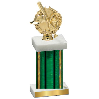 Single Green Glacier Baseball Trophy