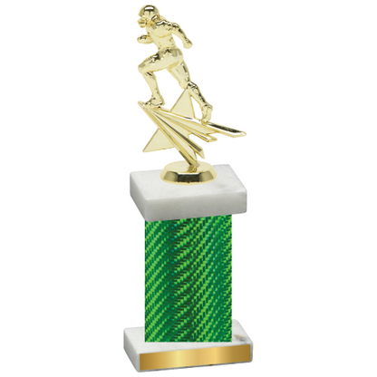 Single Green Carbon Fiber Football Trophy