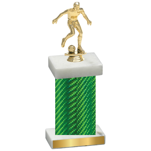 Single Green Carbon Fiber Soccer Trophy