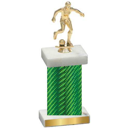 Single Green Carbon Fiber Soccer Trophy