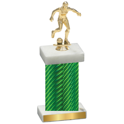 Single Green Carbon Fiber Soccer Trophy