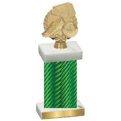 Single Green Carbon Fiber Soccer Trophy