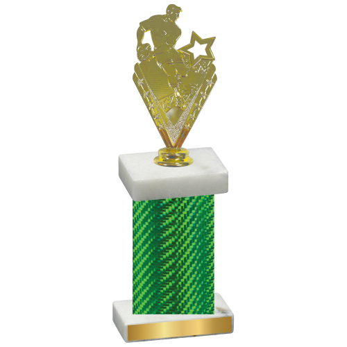 Single Green Carbon Fiber Rugby Trophy