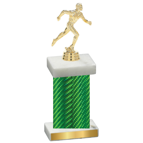 Single Green Carbon Fiber Running Trophy