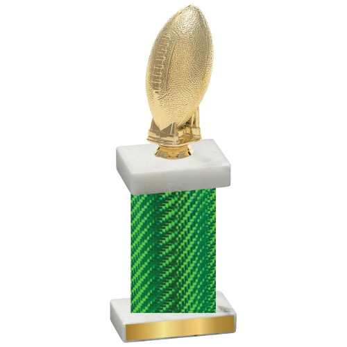 Single Green Carbon Fiber Football Trophy