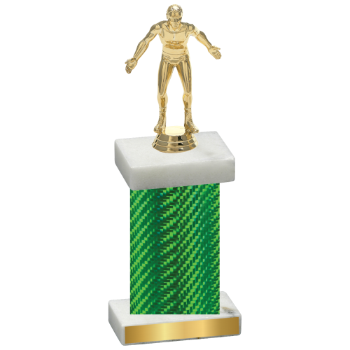 Single Green Carbon Fiber Wrestling Trophy