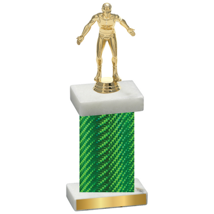 Single Green Carbon Fiber Wrestling Trophy