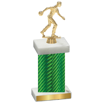 Single Green Carbon Fiber Bowling Trophy