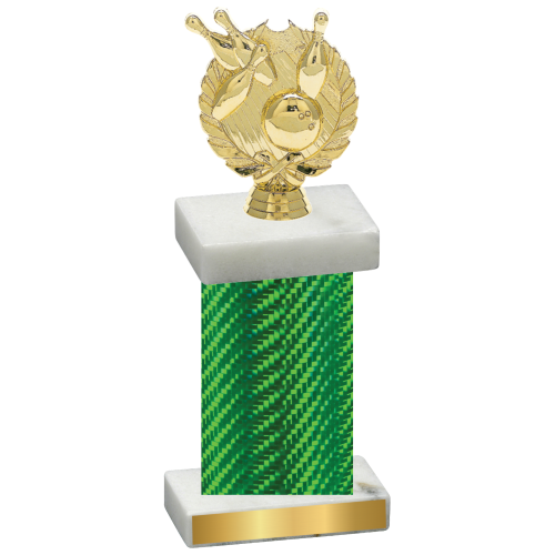 Single Green Carbon Fiber Bowling Trophy