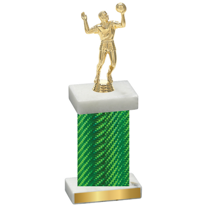 Single Green Carbon Fiber Volleyball Trophy