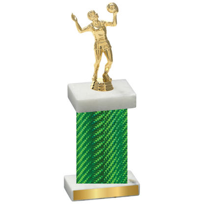 Single Green Carbon Fiber Volleyball Trophy