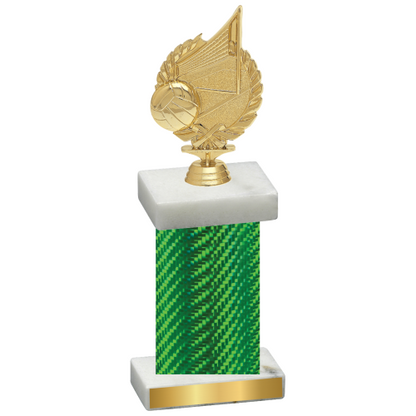 Single Green Carbon Fiber Volleyball Trophy